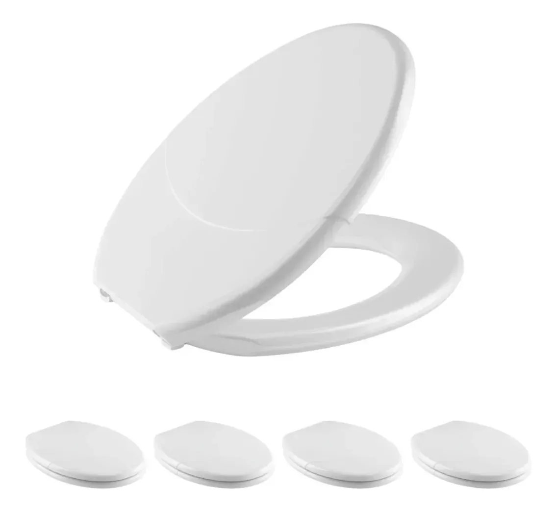Kit 5 Assentos Sanitários Max Plena Branco Oval p/ Tigre
