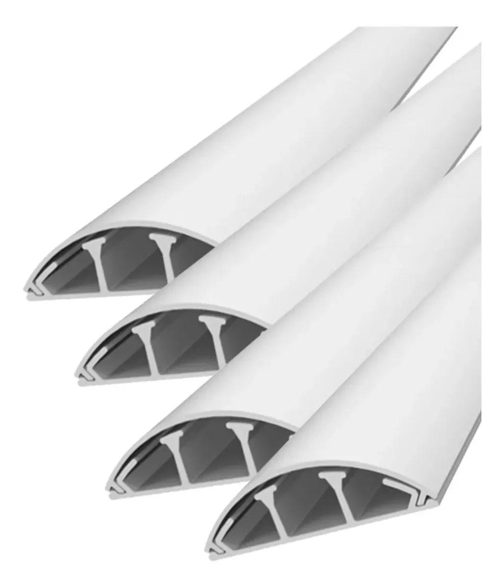 Canaleta para cabos Durín Piso branco 5.2cm de largura - 4 unidades