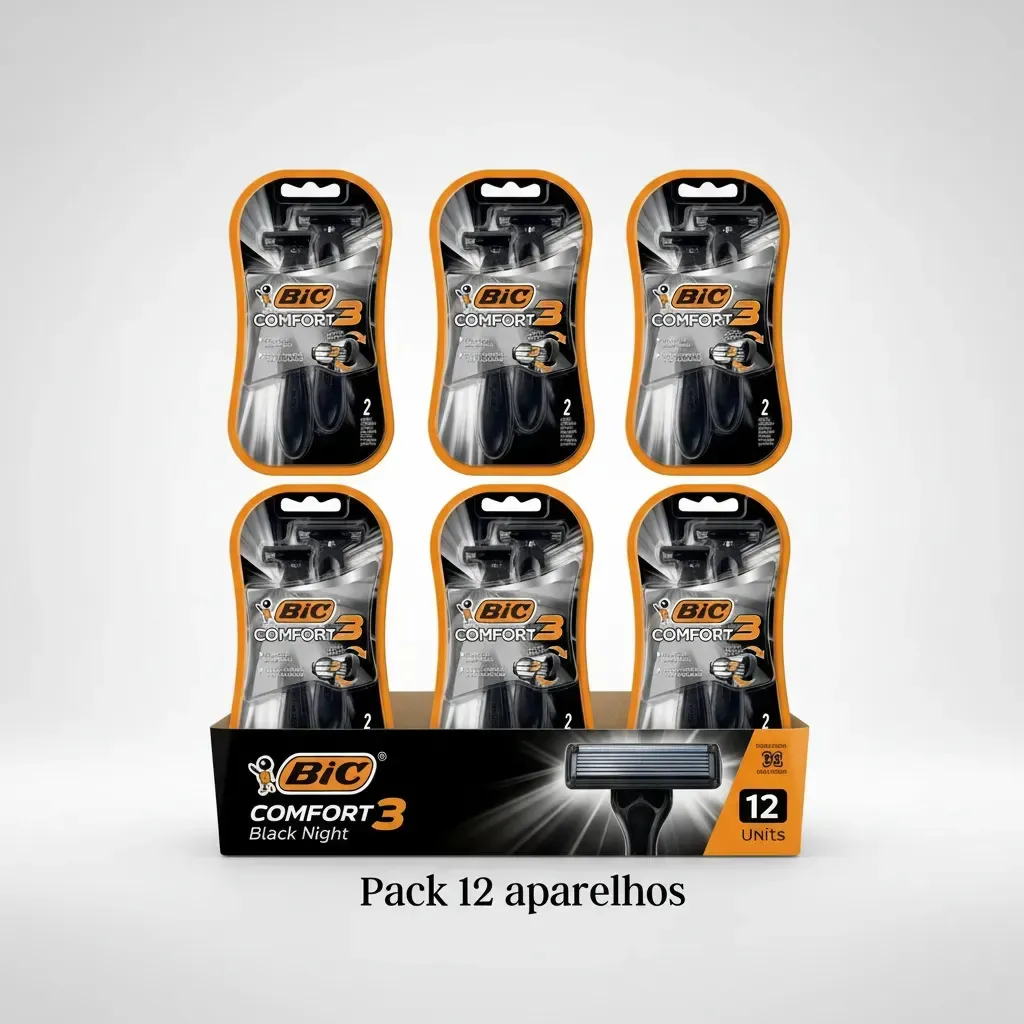 Aparelho Barbear 3 Laminas Bic Comfort Black 6x2