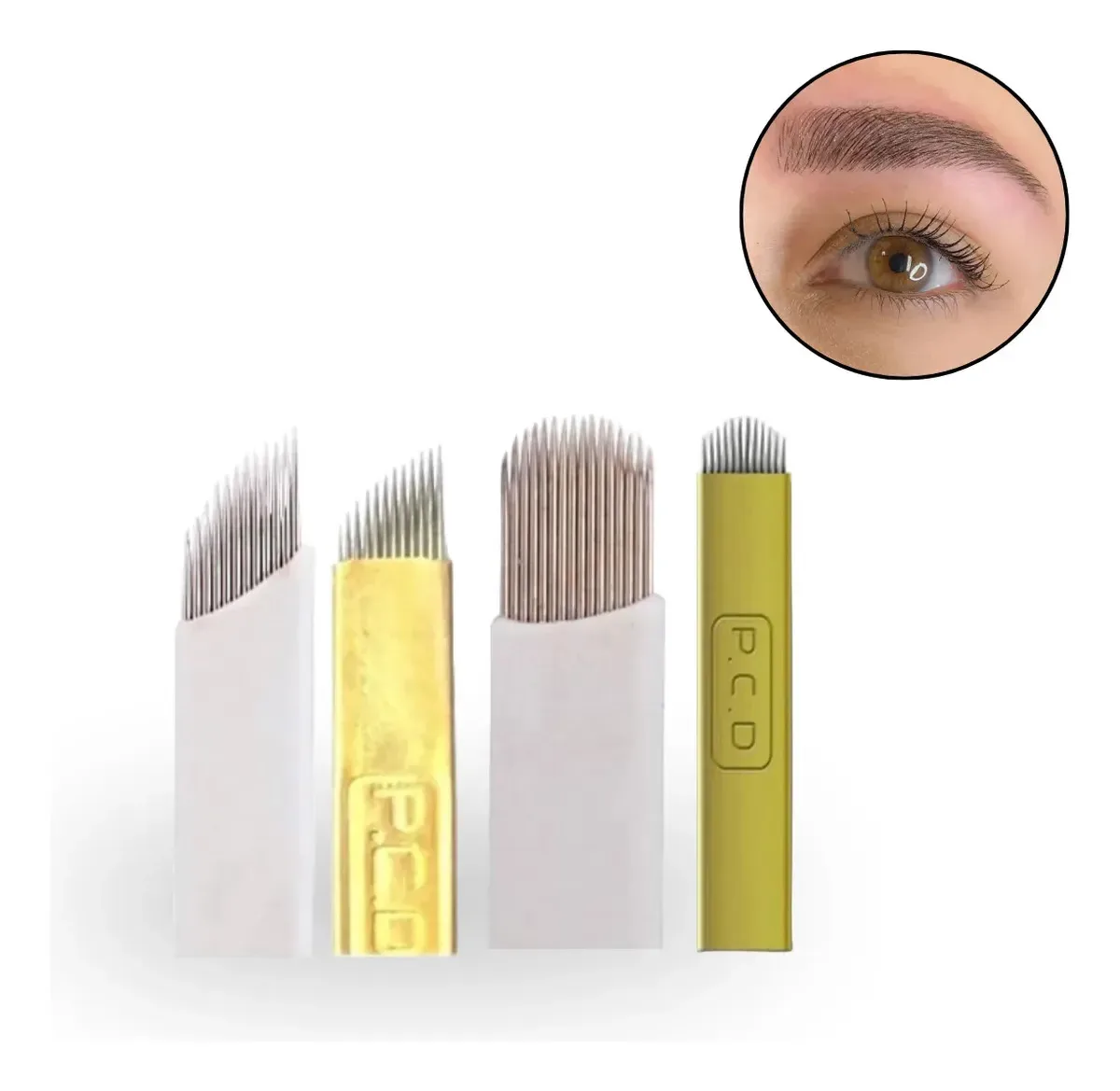 Kit 50 Lâminas Tebori Microblading Micropigmentação 12 Flex Nano 0.18mm