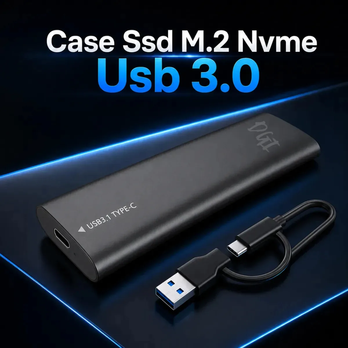 Case SSD M.2 NVMe 10 Gbps USB 3.0 Compatível Até 4TB Digital Informatica