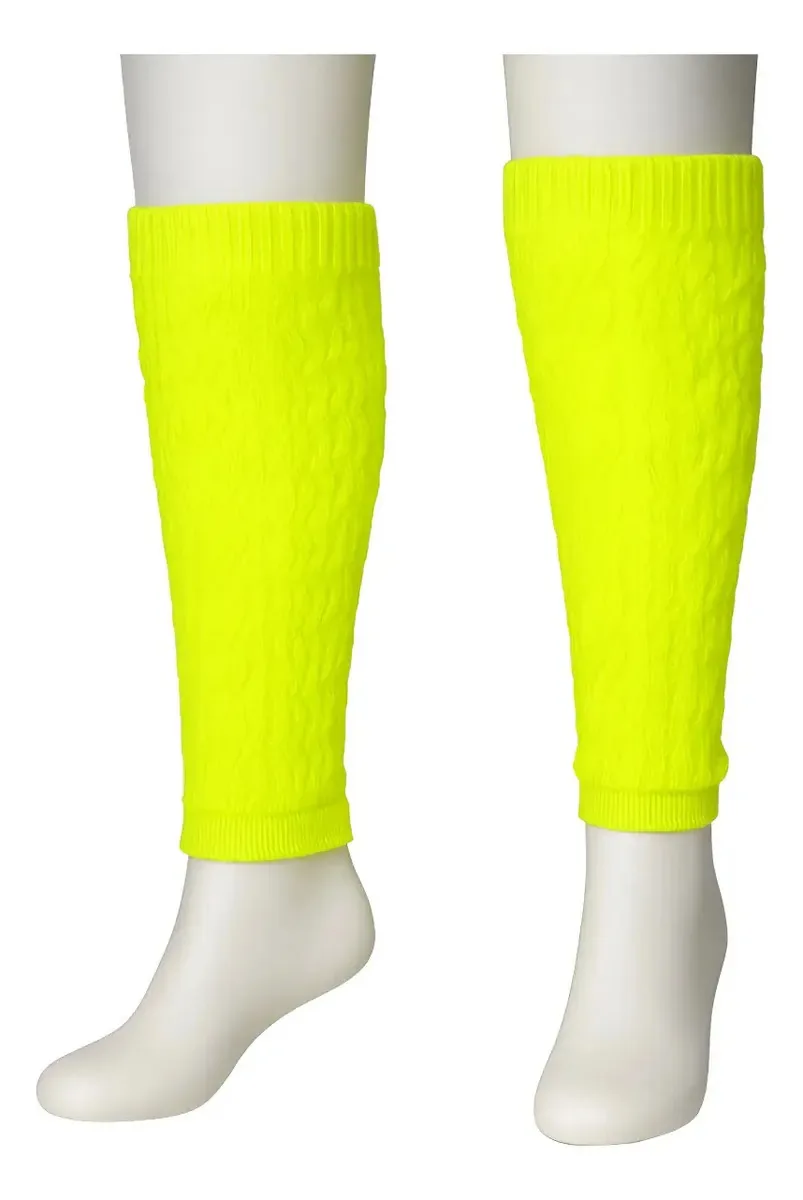 1 Par Meia Polaina Aeróbica Academia Esporte Fitness Premium Cor Verde Neon Desenho do tecido Lisa Tamanho Único