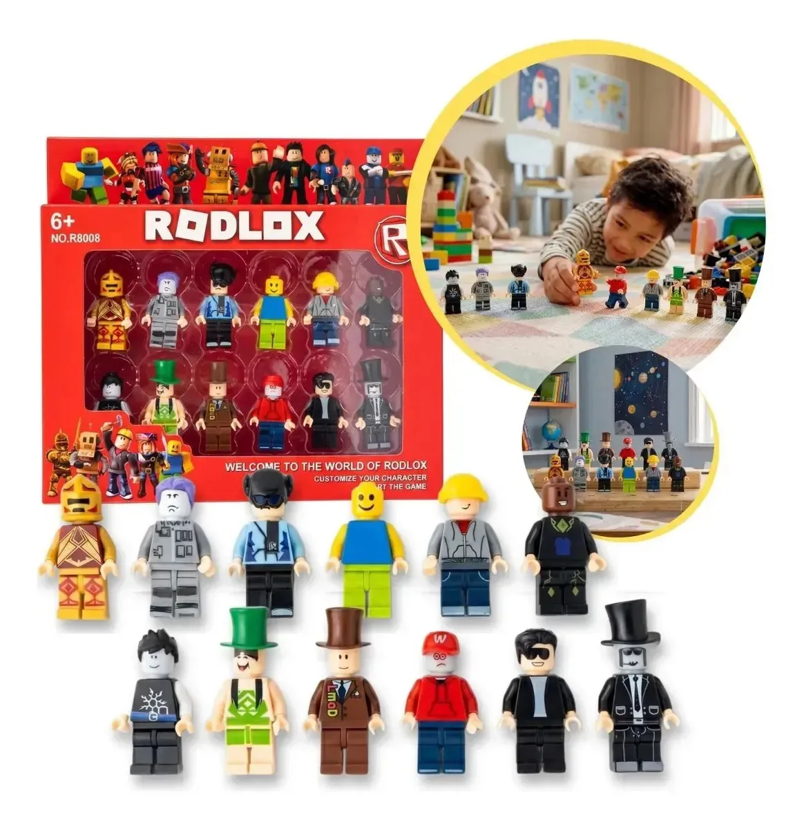 Kit Bonecos Articulados Infantil Brinquedo Acessórios Roblox