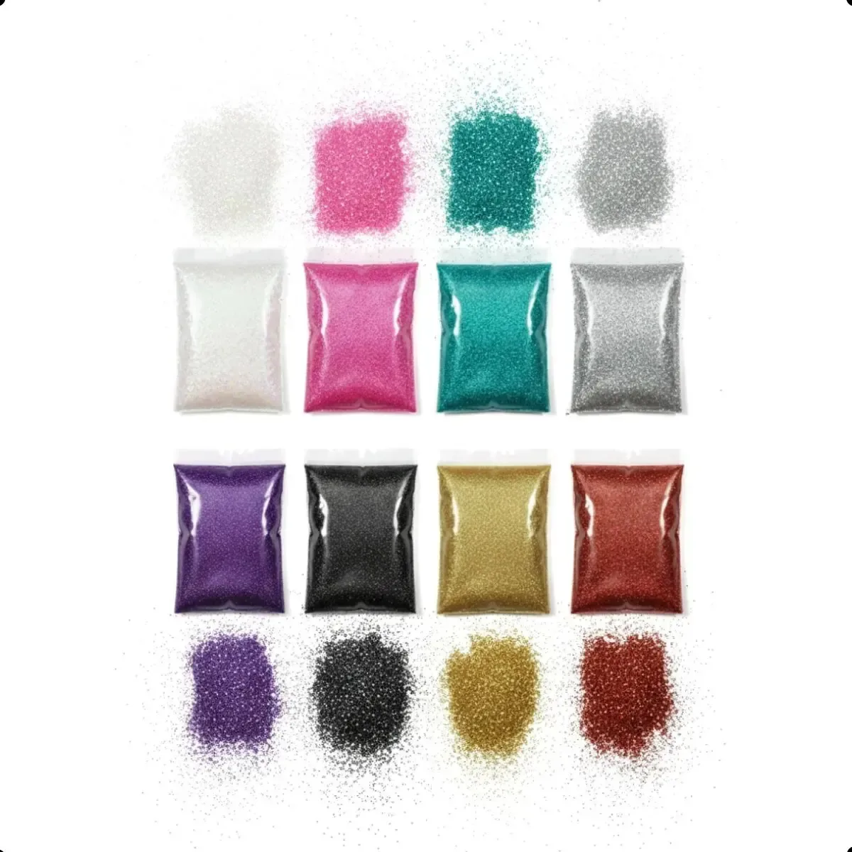 Glitter Em Pó 100g Poliester Brilhoso Para Artesanato E Arte Cor Vermelho