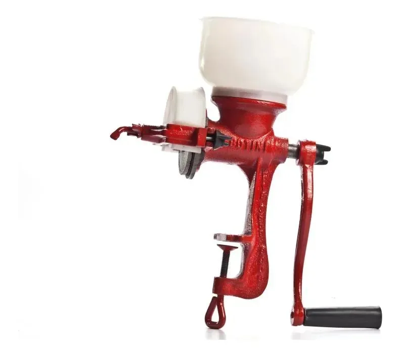 Triturador De Cereais Manual Botini B03 Moedor Milho Grãos Vermelho