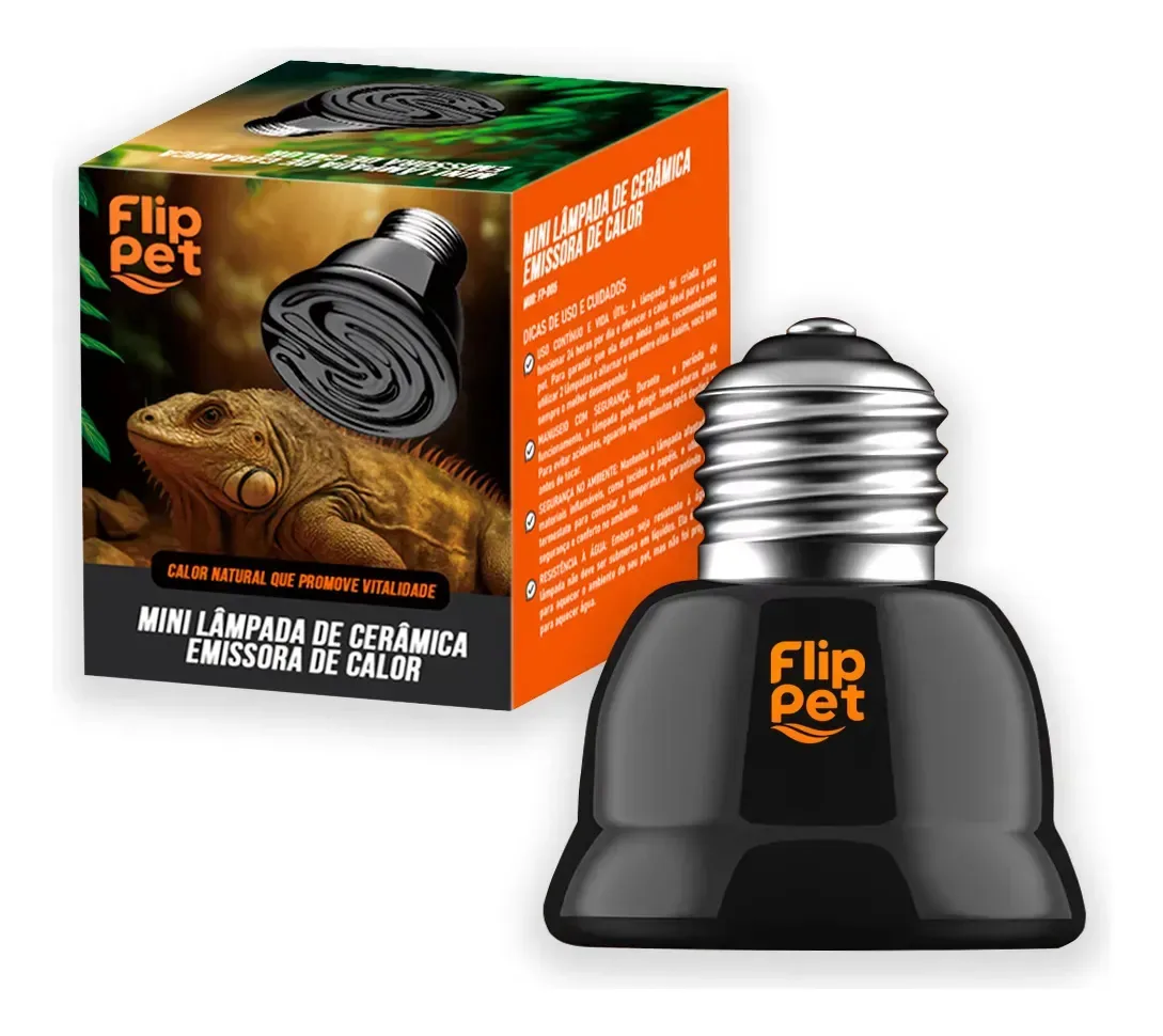 Lâmpada Cerâmica Aquecimento Aves Repteis Aquecedor 110v 60w FLIP PET