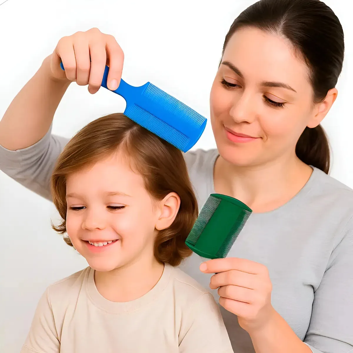 Kit 2 Pentes Remoção Piolho Lêndeas Anti Caspas Super Fino
