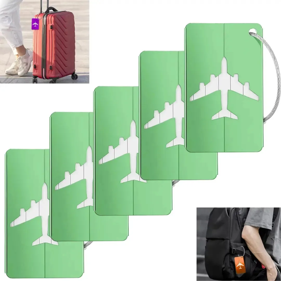 Wild Tag Identificadora de Bagagem Verde-limão Avião Kit 5