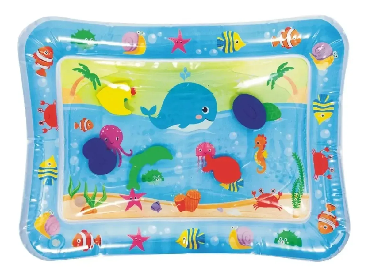 Tapete de Atividade Inflável com Água para Bebê Oceano Buba Mimos Babys