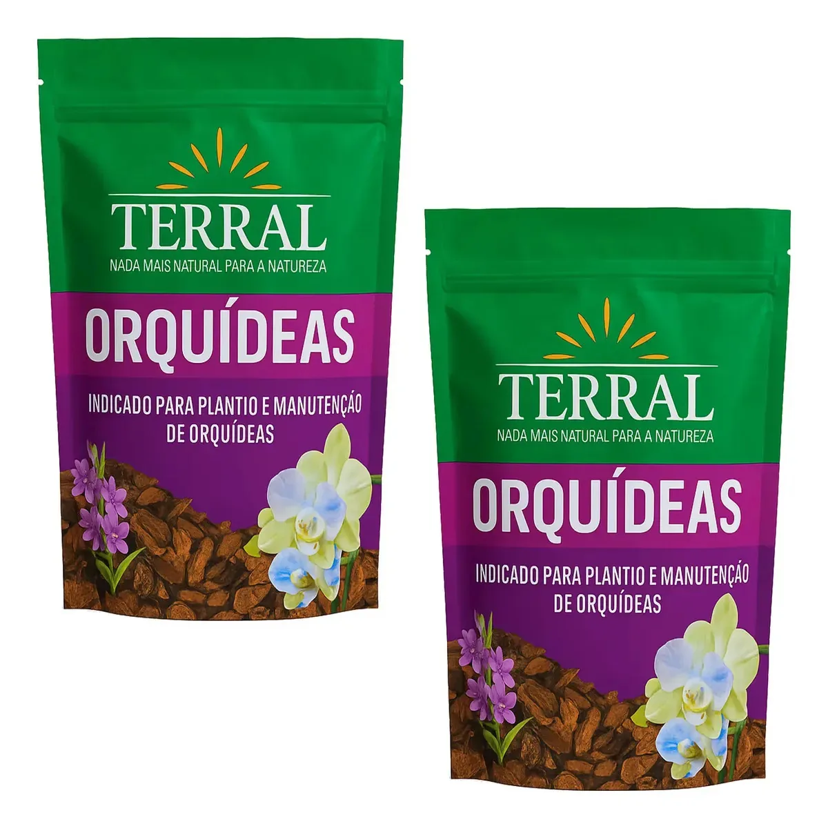 2 Substrato Para Orquídeas Terral 500g Premium