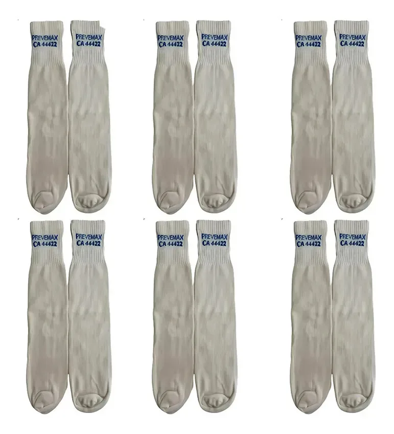 Kit 6 Prevemax Meias Longa Térmica De Algodão Ca 44422 Bege Gg