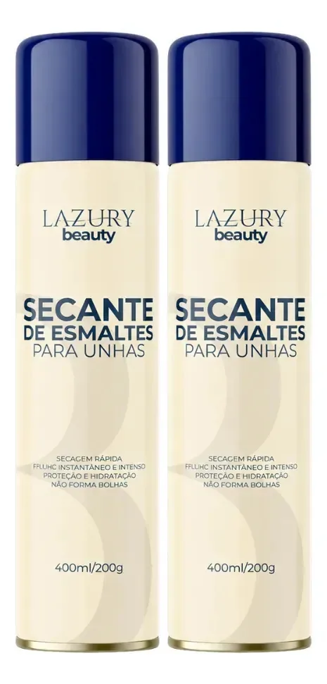 2 Secante De Unha Esmaltes Spray 400ml Secagem Rápida
