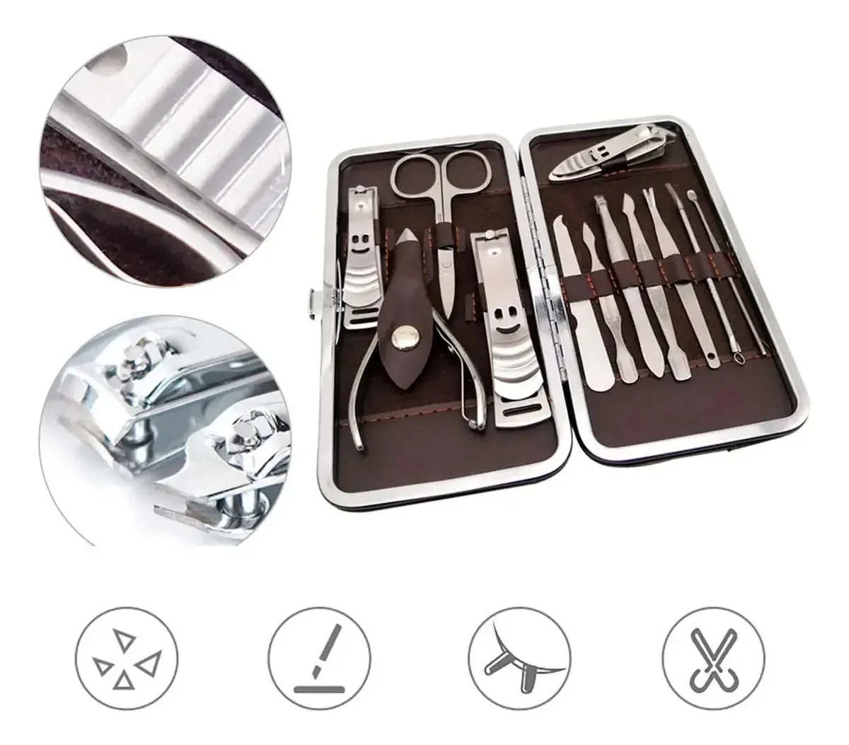 Conjunto De Unha Profissional Manicure E Pedicure 12 Peças