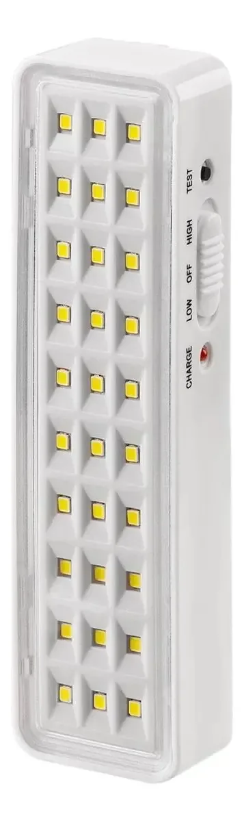 Luminária De Emergência 30 Leds Recarregável Branco Bivolt