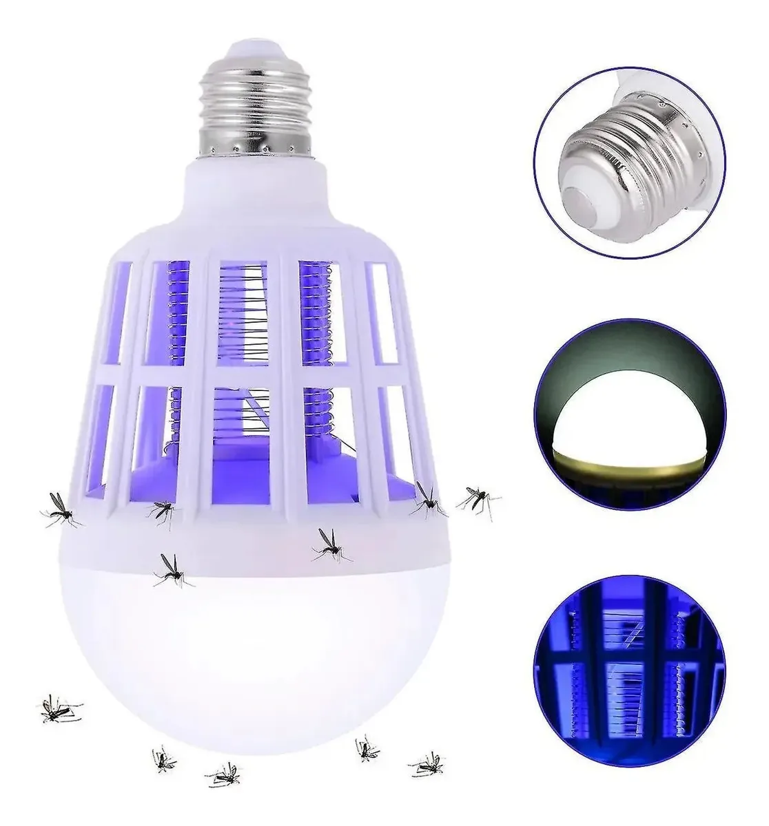 Luminária Uv Mata Pernilongos Mosquitos Led Potente 15w