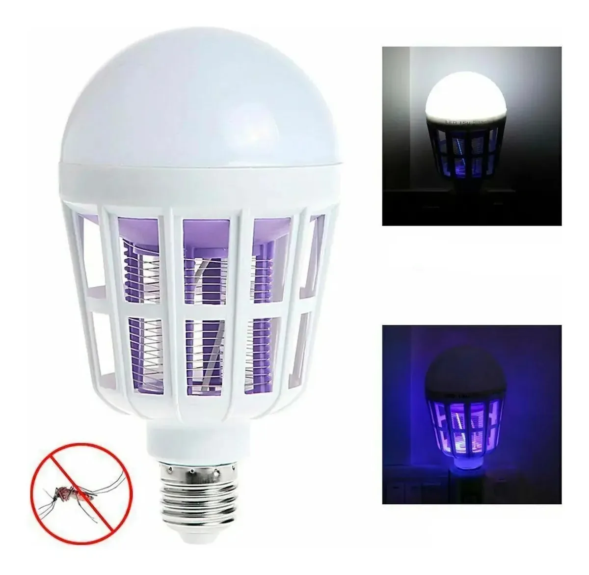 Luminária Led Mata Mosquitos Pernilongos Repelente Uv 15w