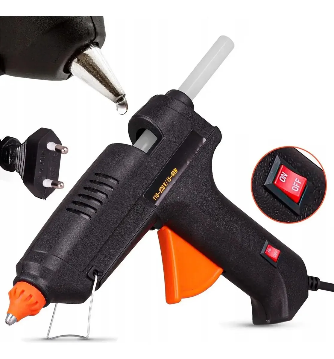 Pistola Cola Quente 60w Bivolt Para Trabalhos Artesanais