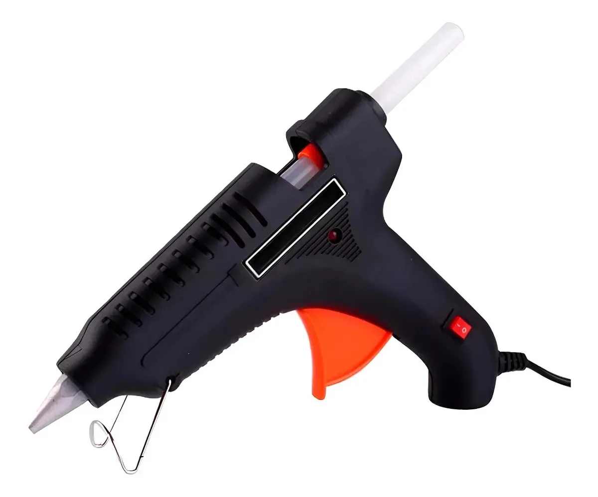 Pistola Cola Quente 60w Para Trabalhos De Escola E Arte