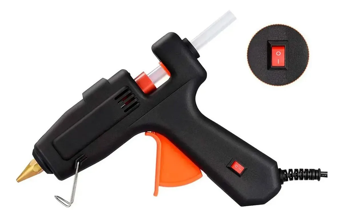 Pistola De Cola Quente 60w Bivolt Elétrica Para Papelaria