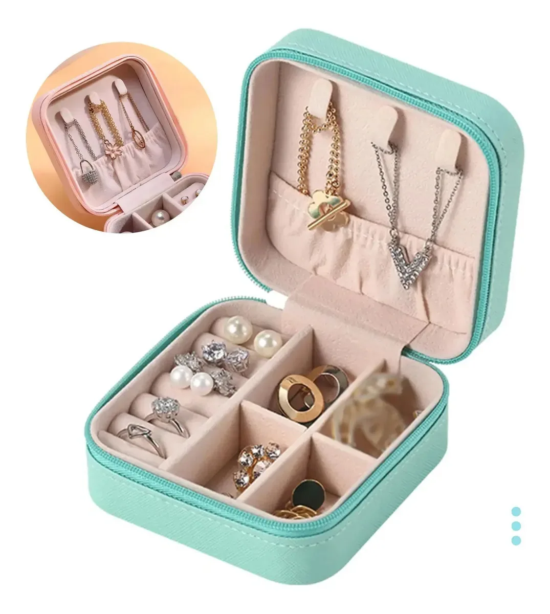 Caixinha Porta Joias Feminina Mini Elegante Viagem Delicada