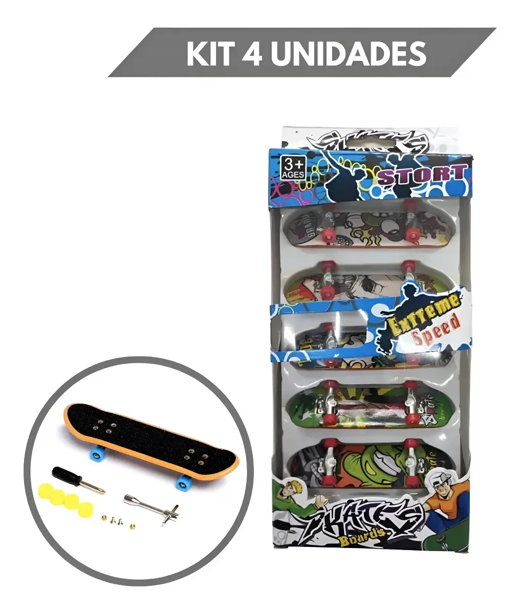 Kit Completo De Skates Para Dedos