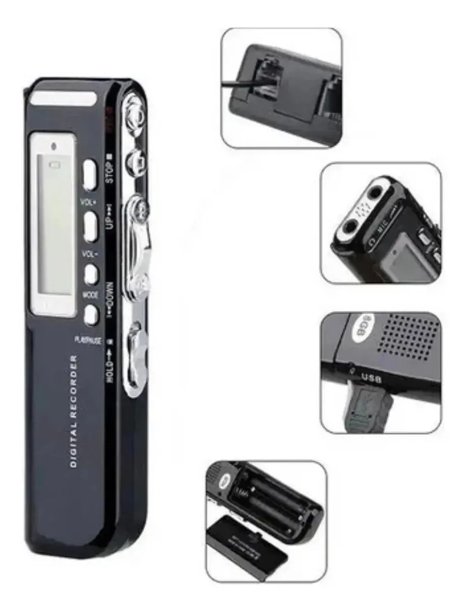 Gravador De Voz Profissional 8gb Tomate Mt556