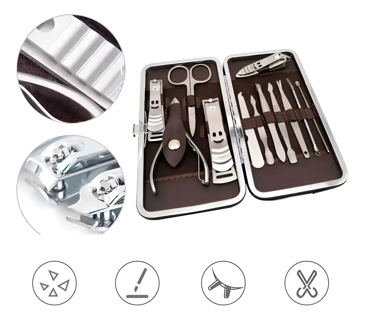 Conjunto De Unha Profissional Manicure E Pedicure 12 Peças