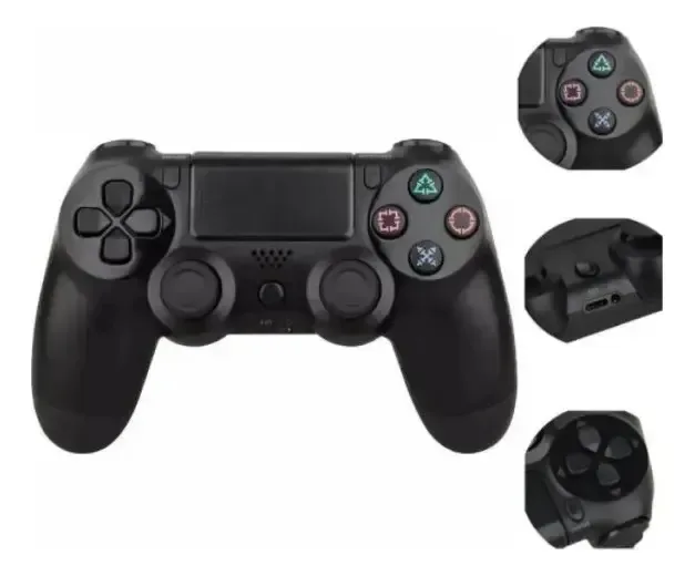 Controle Ps4 Preto Compatível Com Pc E Playstation 4