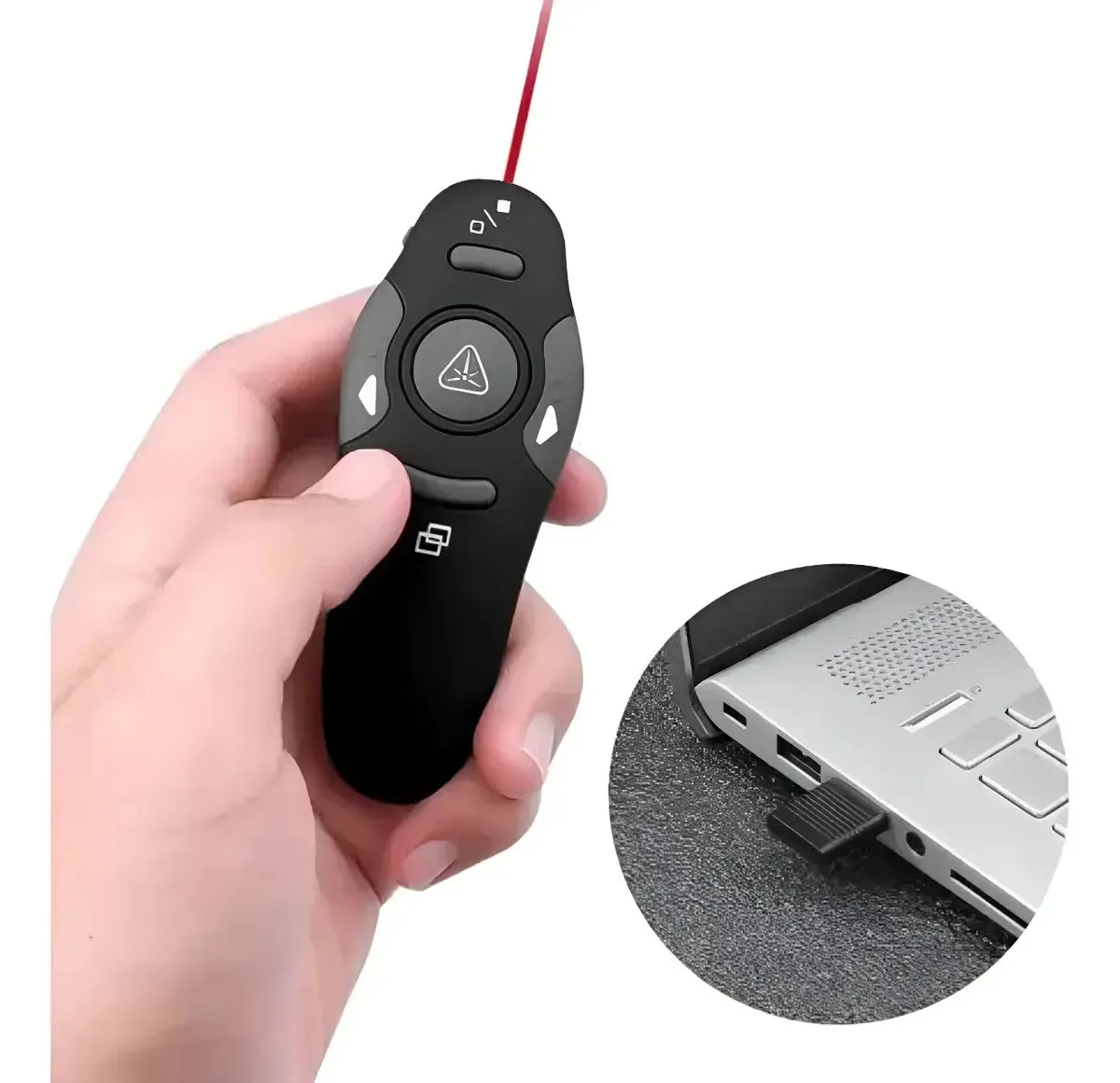 Caneta Laser Pointer Wireless Com Controle Para Apresentação