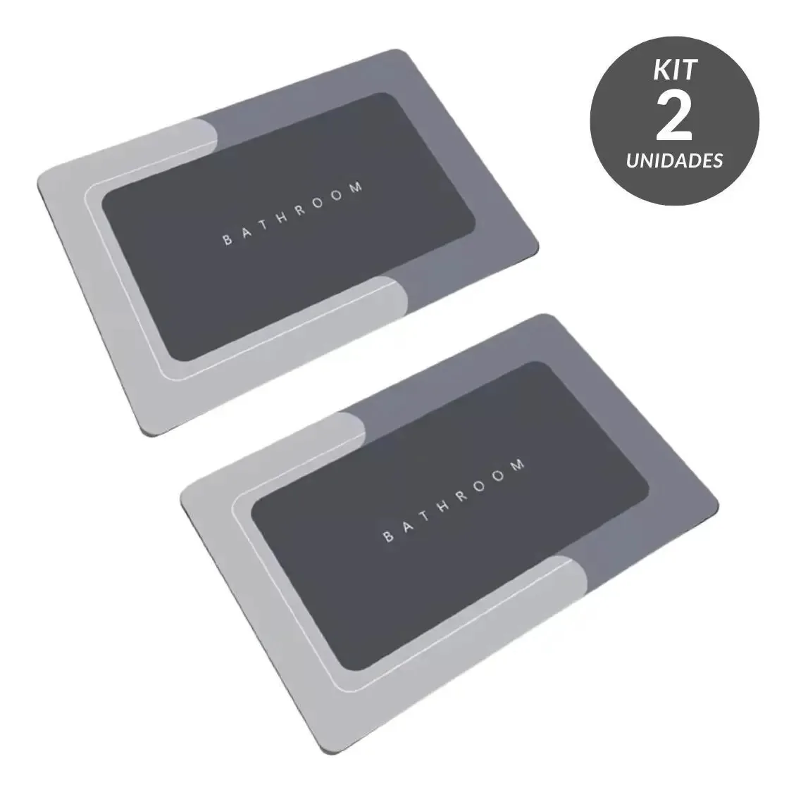 Kit Tapetes Antiaderentes Mágicos Para Banheiro