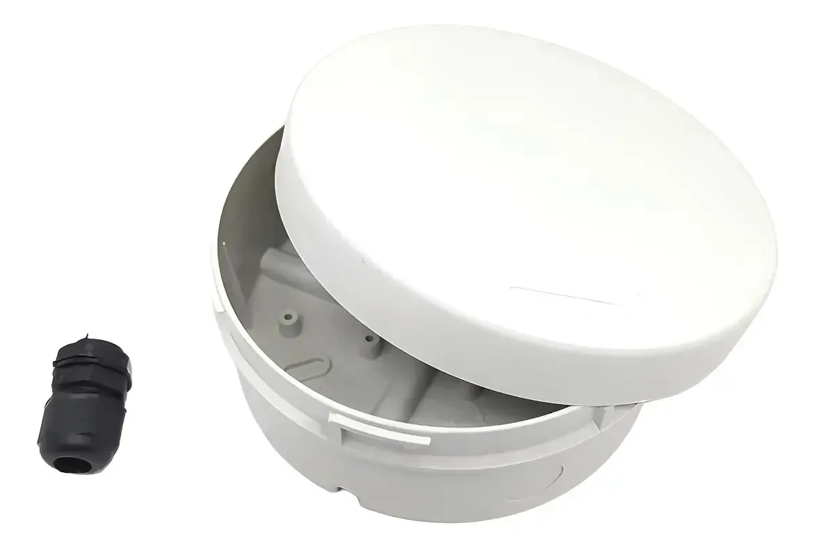 Caixa Sobrepor Cftv Redonda Tamborim Multitoc Cccx0047 Branco