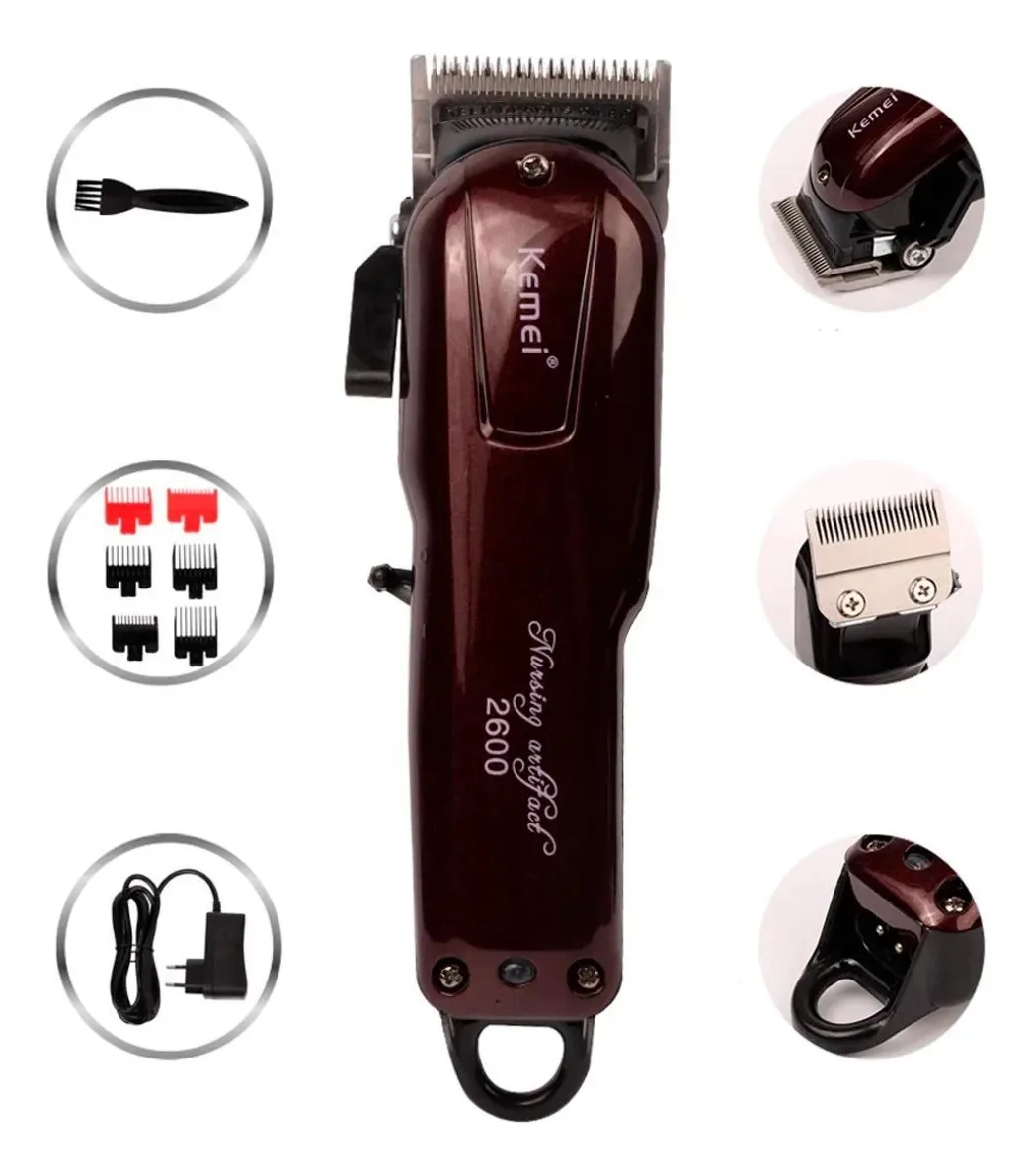 Maquina Corta Cabelo Profissional Kemei Km-pg-2600