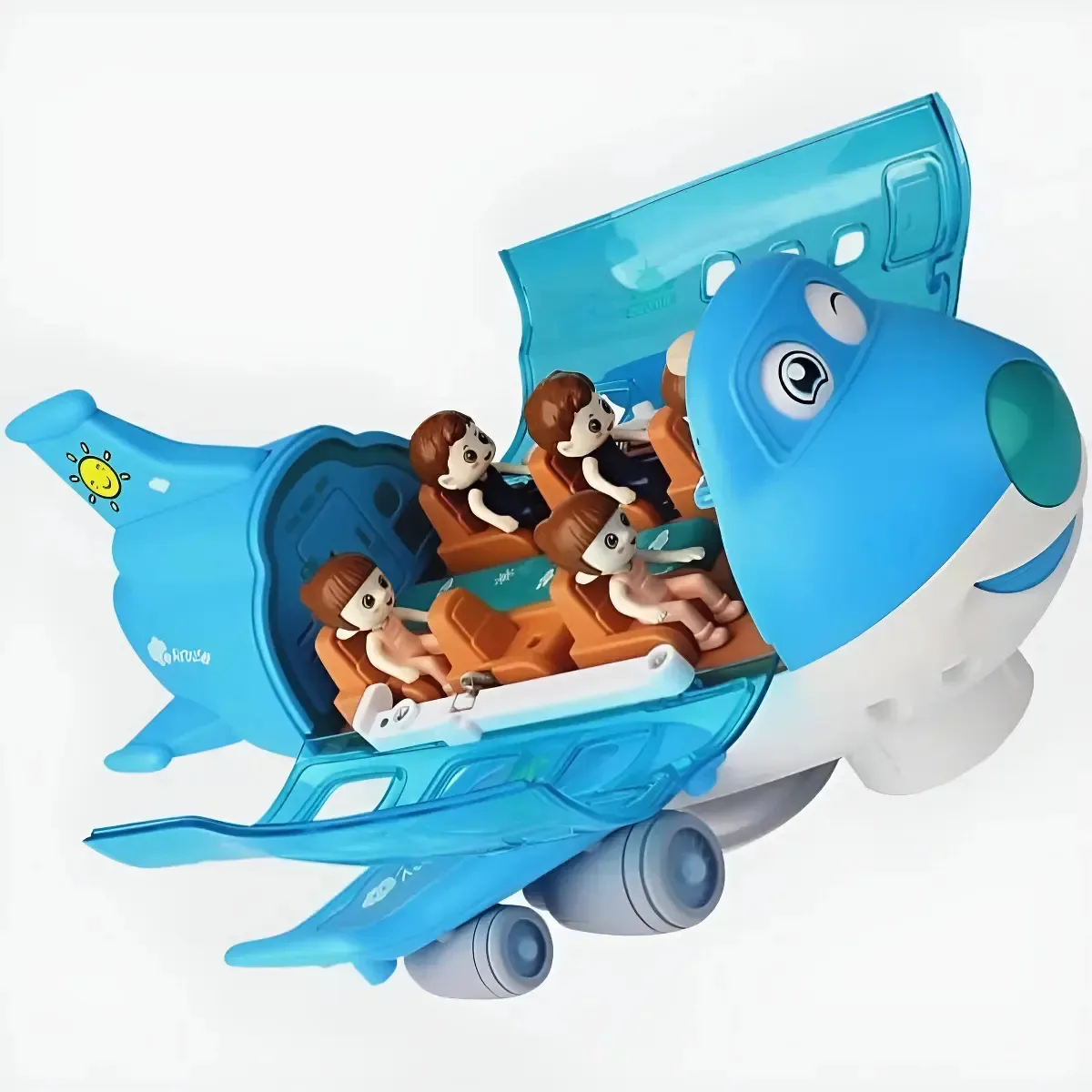 Avião Musical Azul Brinquedo Masculino Educativo Alta