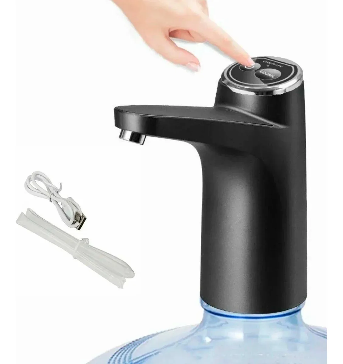Bomba Elétrica De Galão Garrafão De Água Usb + Acessórios