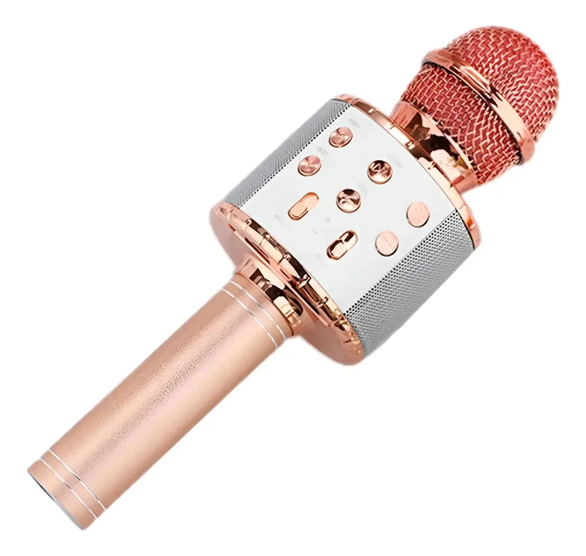 Microfone Sem Fio Karaokê Com Efeitos De Voz E Luzes