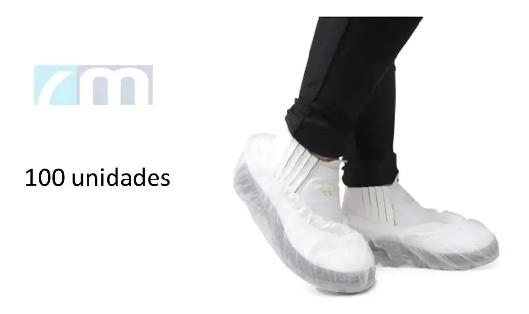 Protetor De Sapato Propé Descartável Branco Sapatilha Anvisa