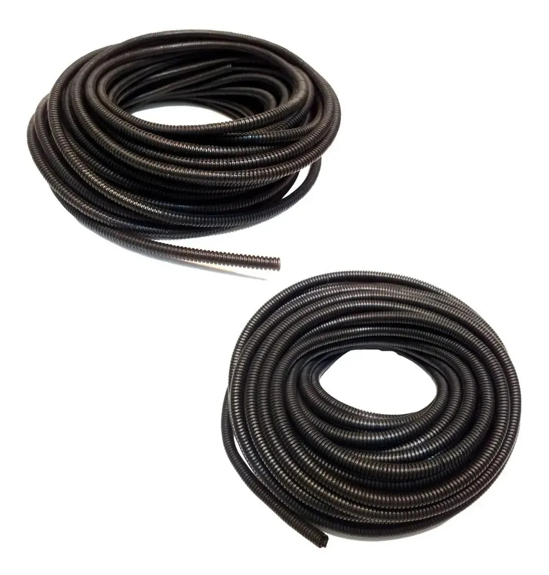 20 Metros Cada Conduite Tubo Preto Corrugado 4,5mm E 10mm