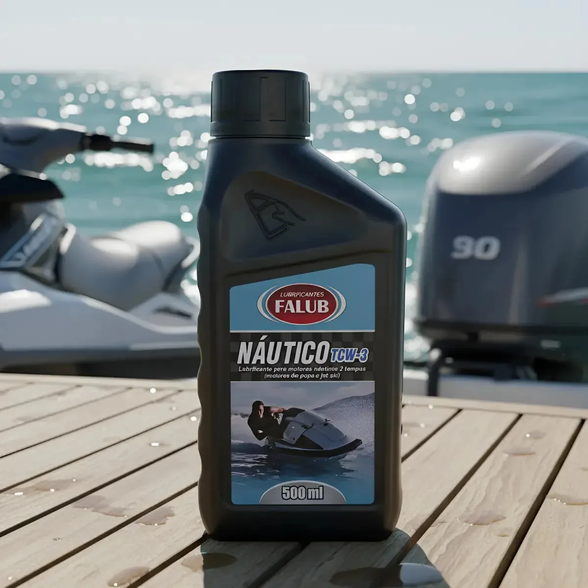 Óleo Náutico 2t Tc-w3 Para Jet Ski Barcos Motores 500ml