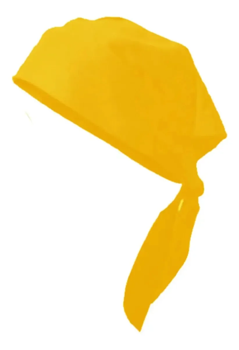 Bandana Lenço Touca Restaurant Chef Cozinha Padaria Diversas Cor Amarelo