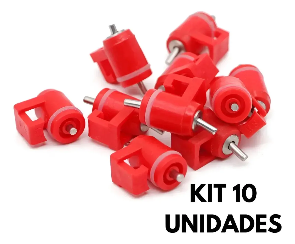 Kit 10 Bico Bebedouro Automático Aves Galinha Coelhos Frango Vermelho