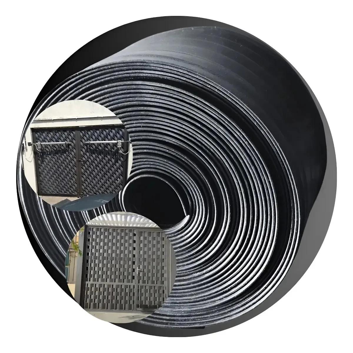 Fitas Borda Pvc Vedar Protetor Portão Grade Privacidade 25m Preto 0.1 Cm