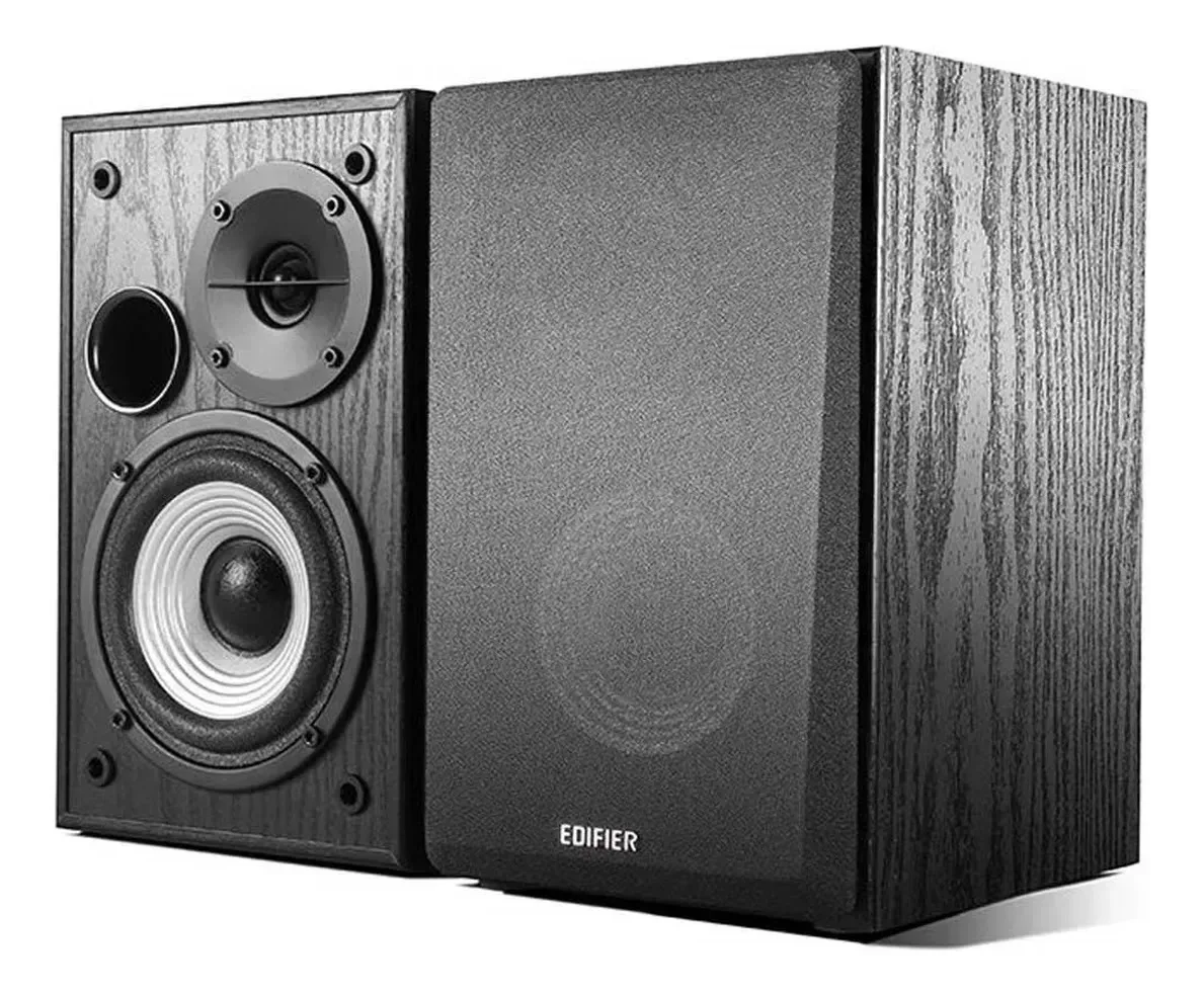 Monitor De Áudio Edifier R980t 24w Rms Black Home Studio Par Preto