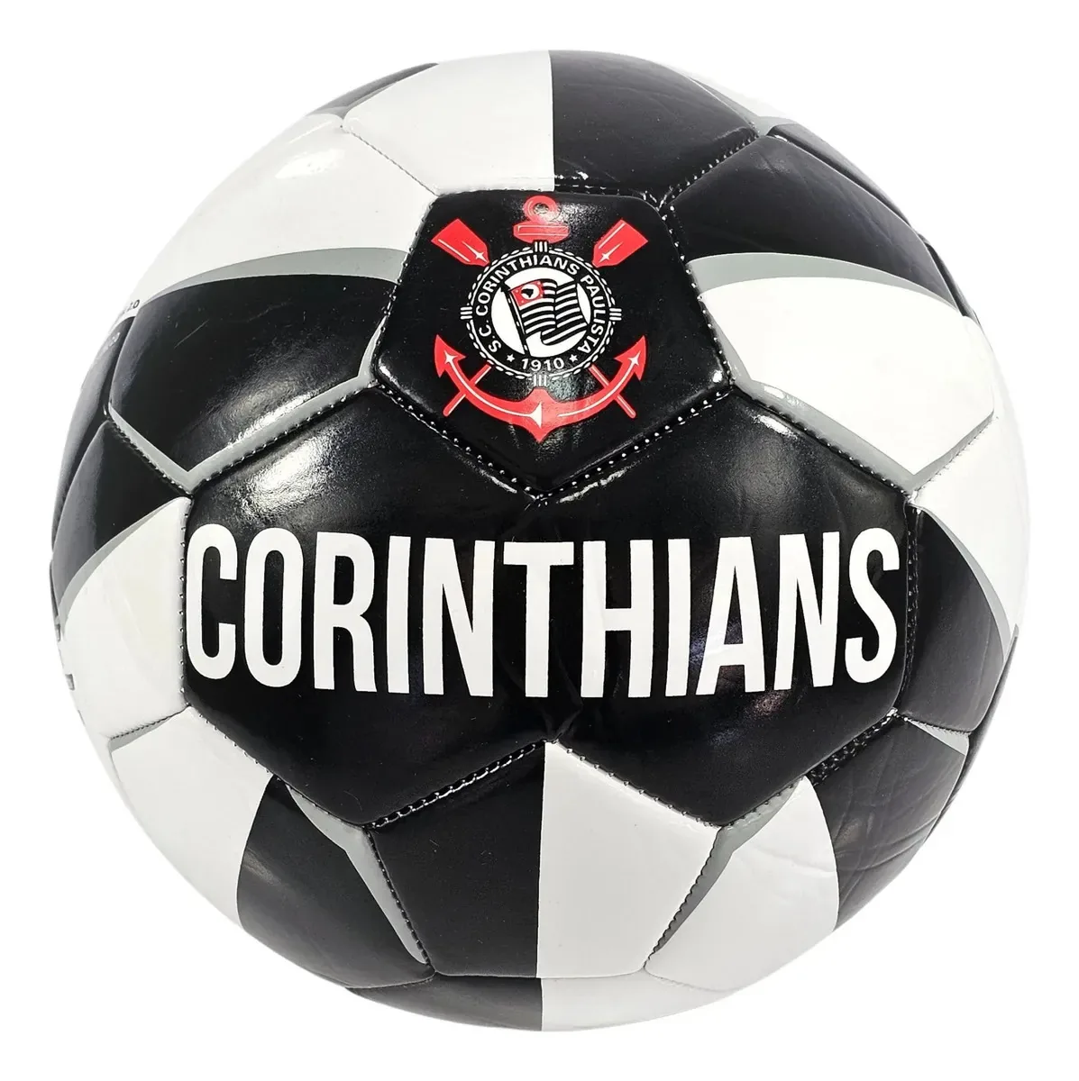 Bola De Futebol Corinthians Licenciada Tamanho 5 Preto