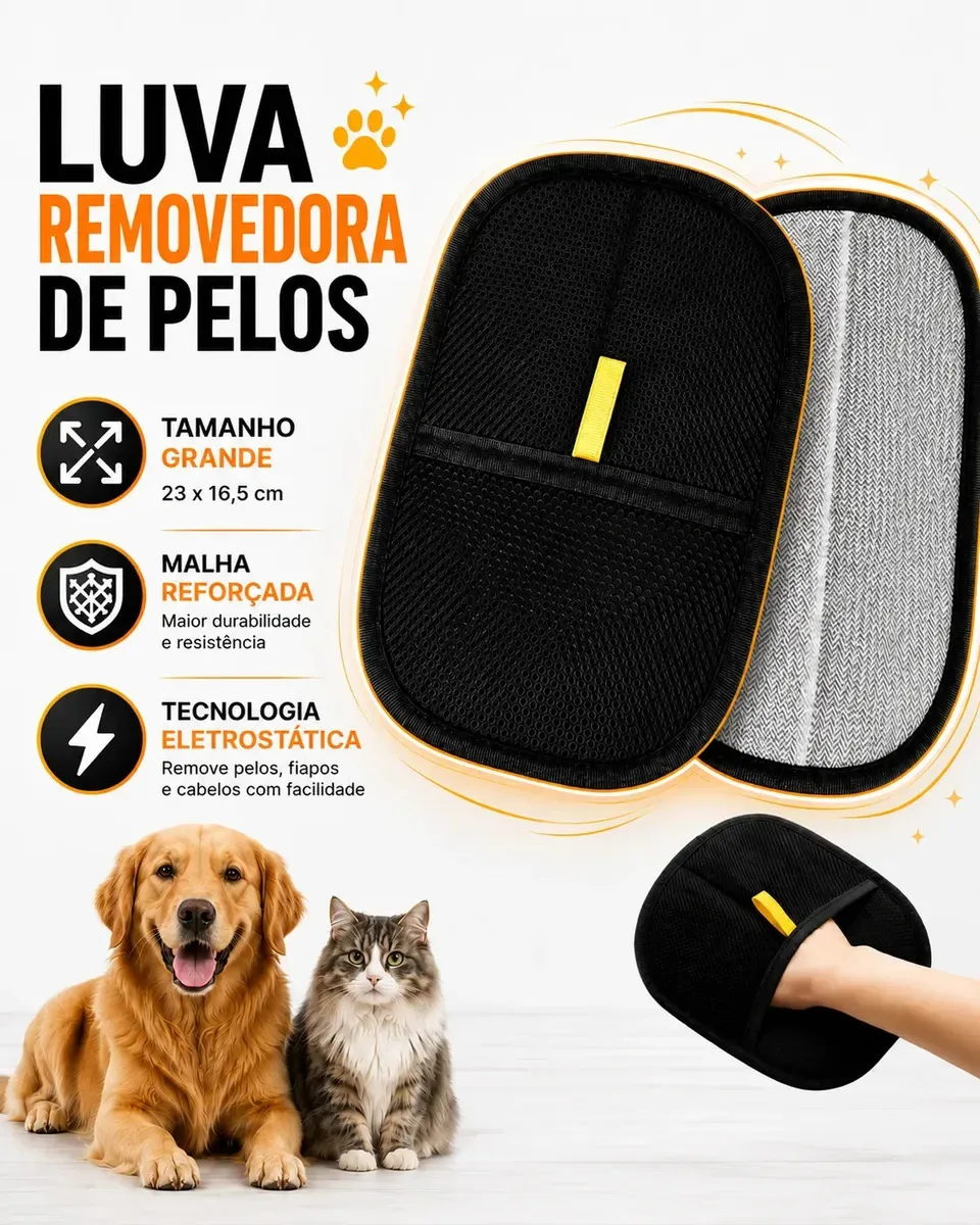 Escova Tira Pelos Luva Pet Remove Pelo Cachorro Gato Sofá Roupa Cama Magnética Pelos Cães Gatos Remoção De Pêlos De Animais De Estimação Estática Reutilizável Magica Estofado