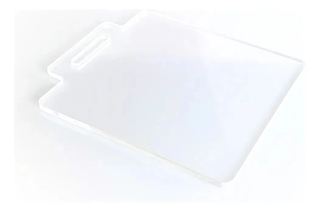 Medalha Quadrada Acrílico Cristal de 7cm