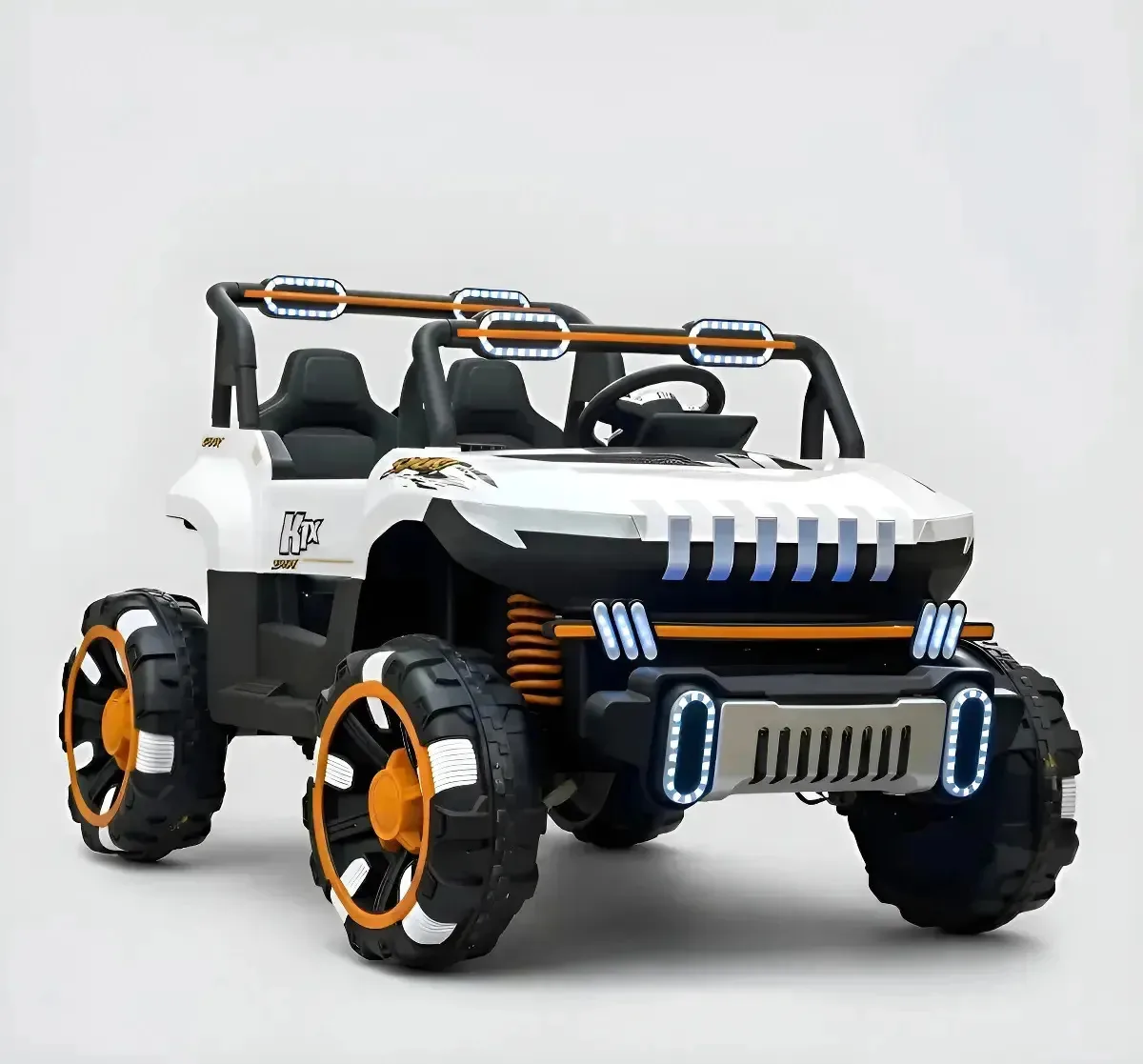 Jipe Carrinho Buggy Elétrico Infantil Uvt 12v 4x4 2 Lugares! Cor Branco