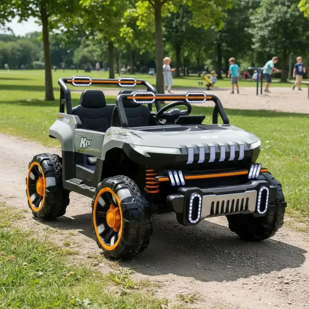 Jipe Carrinho Buggy Elétrico Infantil Uvt 12v 4x4 2 Lugares! Cor Cinza