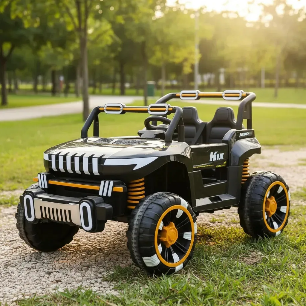 Jipe Carrinho Buggy Elétrico Infantil Uvt 12v 4x4 2 Lugares! Cor Preto