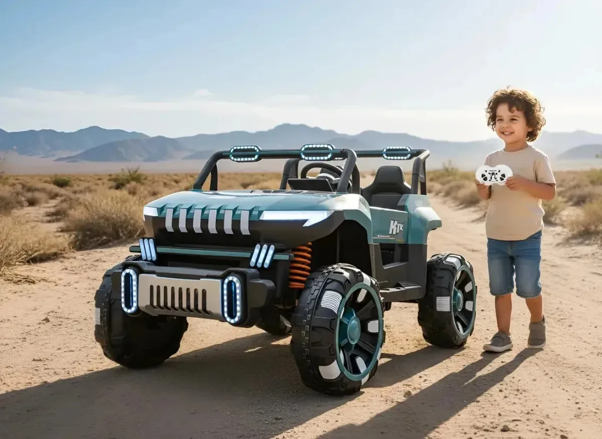 Jipe Carrinho Buggy Elétrico Infantil Uvt 12v 4x4 2 Lugares! Cor Azul