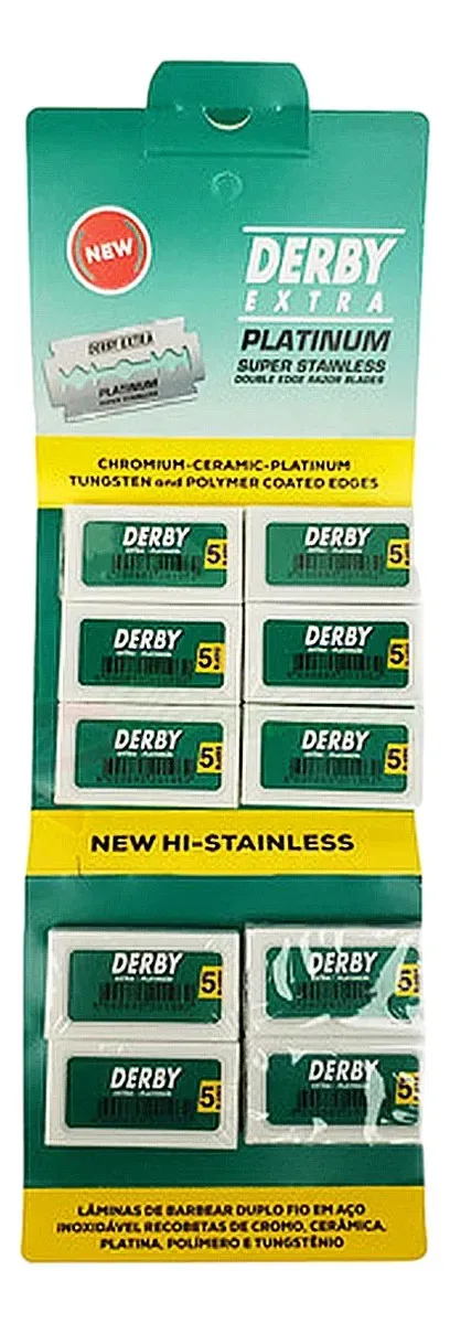 Lâmina de barbearDERBY PLATINUM C/50 50 unidades